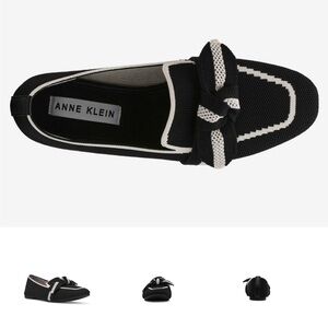 Anne Klein Tarsy flat. Sz 8 black and white flats.